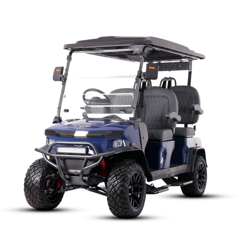 carro de golf denago e+ azul tao motor peru