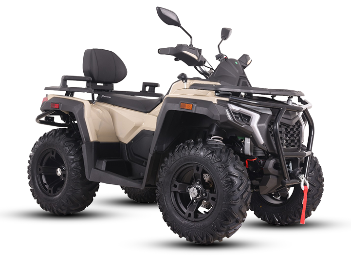 Cuatrimotos Utilitarias Mudhawk 350 4x4 beige de Tao Motor Perú
